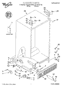 CABINET, LITERATURE Diagram and Parts List for 7GD27DFXFT02  Whirlpool Refrigerator