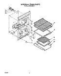 INTERNAL OVEN Diagram and Parts List for SB130PER3  Whirlpool Range