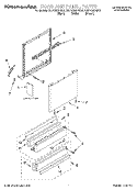 DOOR AND PANEL, LITERATURE Diagram and Parts List for KUDV25SHBL2  KitchenAid Dishwasher