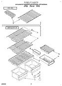 SHELF Diagram and Parts List for 8ET14GKXBW01  Whirlpool Refrigerator