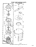 PUMP AND MOTOR Diagram and Parts List for SHF4500W0  Whirlpool Dishwasher