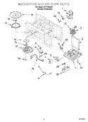 MAGNETRON AND AIR FLOW Diagram and Parts List for GH7155XHS1  Whirlpool Microwave