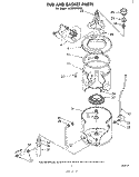 TUB AND BASKET Diagram and Parts List for LA7800XKW2  Whirlpool Washer