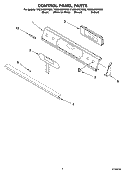 CONTROL PANEL PARTS Diagram and Parts List for YKESA907PP00  KitchenAid Range