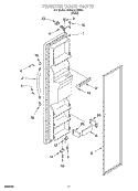FREEZER DOOR Diagram and Parts List for TS25AEXHW00  Estate Refrigerator