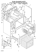 OVEN CHASSIS PARTS Diagram and Parts List for KERC506HBT3  KitchenAid Range