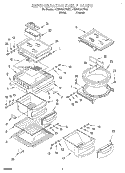 REFRIGERATOR SHELF Diagram and Parts List for 4KSRS25QFW01  KitchenAid Refrigerator