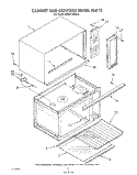 CABINET AND CONTROL PANEL Diagram and Parts List for KCMS135SBL6  KitchenAid Microwave