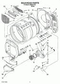 BULKHEAD PARTS Diagram and Parts List for CGM2761TQ1  Whirlpool Dryer