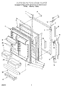 REFRIGERATOR DOOR Diagram and Parts List for KBRS21KDWH01  KitchenAid Refrigerator