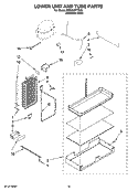 LOWER UNIT AND TUBE PARTS Diagram and Parts List for KSSC42FTS02  KitchenAid Refrigerator