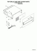 TOP GRILLE AND UNIT COVER PARTS Diagram and Parts List for KSSC42QVS01  KitchenAid Refrigerator