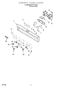 CONTROL PANEL Diagram and Parts List for KDRP407HSS0  KitchenAid Range