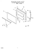 FREEZER DOOR, LIT/OPTIONAL Diagram and Parts List for ET19DKXFN00  Whirlpool Refrigerator