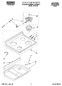 COOKTOP Diagram and Parts List for FEP330BW1  Roper Range