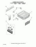 LOWER RACK PARTS Diagram and Parts List for KUDE60FVBL3  KitchenAid Dishwasher