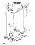 CABINET Diagram and Parts List for KSSS48DWX01  KitchenAid Refrigerator