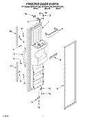FREEZER DOOR Diagram and Parts List for GD2SHAXLT00  Whirlpool Refrigerator