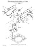 CONTROLS AND WATER INLET PARTS Diagram and Parts List for 7MWTW1502AW0  Whirlpool Washer