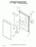 REFRIGERATOR DOOR PARTS Diagram and Parts List for WRT779RFYM10  Whirlpool Refrigerator
