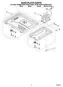 BASE PLATE PARTS Diagram and Parts List for YKCMS145JBL0  KitchenAid Microwave