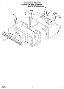 CABINET Diagram and Parts List for MH6110XBQ3  Whirlpool Microwave