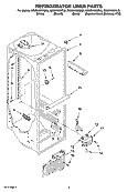 REFRIGERATOR LINER PARTS Diagram and Parts List for GS6SHEXNB05  Whirlpool Refrigerator