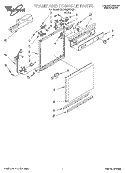 FRAME AND CONSOLE Diagram and Parts List for DU915QWDQ0  Whirlpool Dishwasher