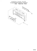 CONTROL PANEL Diagram and Parts List for RBD305PDB11  Whirlpool Wall Oven