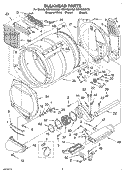 SECTION Diagram and Parts List for GEW9868KL0  Whirlpool Dryer