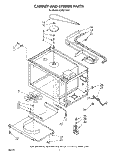 CABINET AND STIRRER Diagram and Parts List for KCMS132S2  KitchenAid Microwave