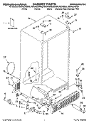 CABINET PARTS Diagram and Parts List for KSRJ22CNWH00  KitchenAid Refrigerator
