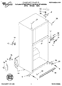 CABINET Diagram and Parts List for 8ET18NKXDW04  Whirlpool Refrigerator