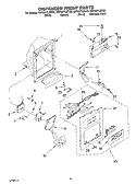 DISPENSER FRONT PARTS Diagram and Parts List for KSRS27ILSS03  KitchenAid Refrigerator
