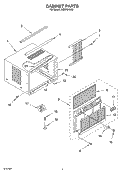 CABINET PARTS Diagram and Parts List for ACM124XK2  Whirlpool Air Conditioner