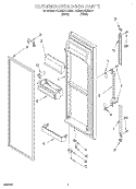 REFRIGERATOR DOOR Diagram and Parts List for 6ED25DQXDW01  Whirlpool Refrigerator