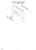 CONTROL PANEL, LITERATURE Diagram and Parts List for KEBI141DBL8  KitchenAid Wall Oven