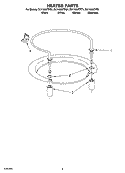 HEATER PARTS Diagram and Parts List for DU1100XTPB1  Whirlpool Dishwasher