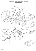 AIRFLOW AND CONTROL Diagram and Parts List for AR0500XA0  Whirlpool Air Conditioner