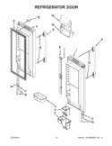 REFRIGERATOR DOOR Diagram and Parts List for GX2FHDXVB08  Whirlpool Refrigerator