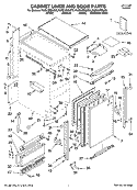 CABINET LINER AND DOOR PARTS Diagram and Parts List for KUIS18NNJB8  KitchenAid Ice Maker