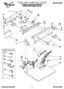 SECTION Diagram and Parts List for LEV7646DZ0  Whirlpool Dryer