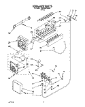 ICE MAKER, LIT/OPTIONAL Diagram and Parts List for 3VED29DQAW00  Whirlpool Refrigerator