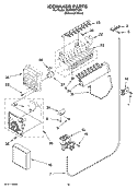 ICEMAKER PARTS, OPTIONAL PARTS (NOT INCLUDED) Diagram and Parts List for RS25CGXTD00  Roper Refrigerator