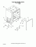 TUB AND FRAME PARTS Diagram and Parts List for IWU98660  Inglis Dishwasher