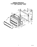 FREEZER DOOR Diagram and Parts List for RT20CKXZW00  Roper Refrigerator