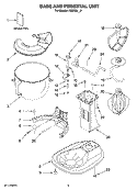 BASE AND PEDESTAL UNIT Diagram and Parts List for KSM500OB0  KitchenAid Mixer