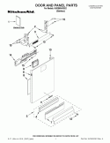 DOOR AND PANEL PARTS Diagram and Parts List for KUDE60HXSS2  KitchenAid Dishwasher