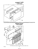 CABINET , FRONT Diagram and Parts List for ACW864XP0  Whirlpool Air Conditioner