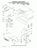 FREEZER LINER PARTS Diagram and Parts List for GI7FVCXWQ00  Whirlpool Refrigerator